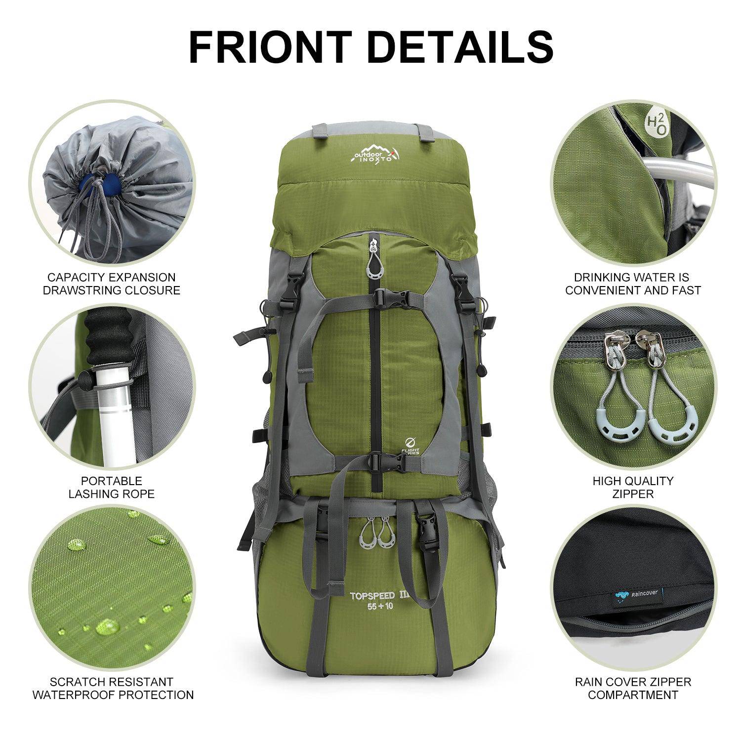 INOXTO 65/85L Lightweight Backpack - Image 4