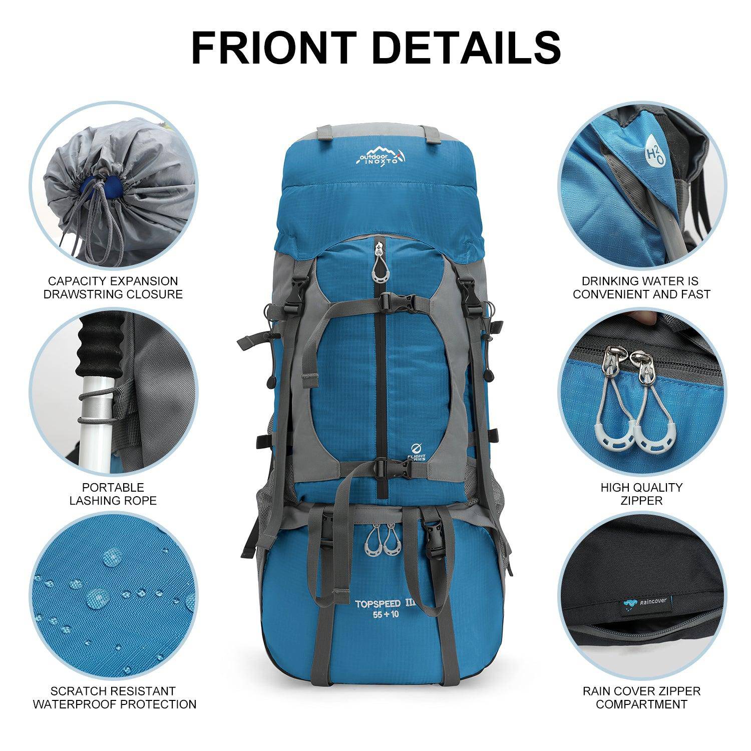 INOXTO 65/85L Lightweight Backpack - Image 9