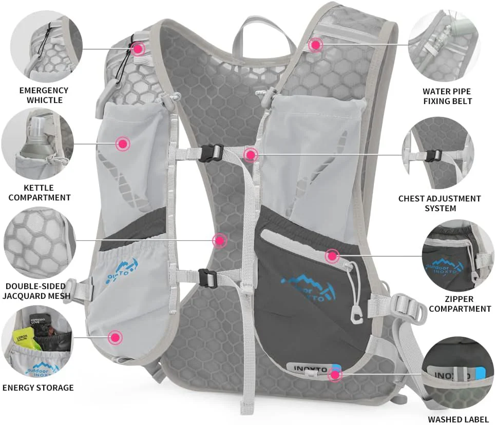 INOXTO Running Hydration Vest for Men Women - Image 24
