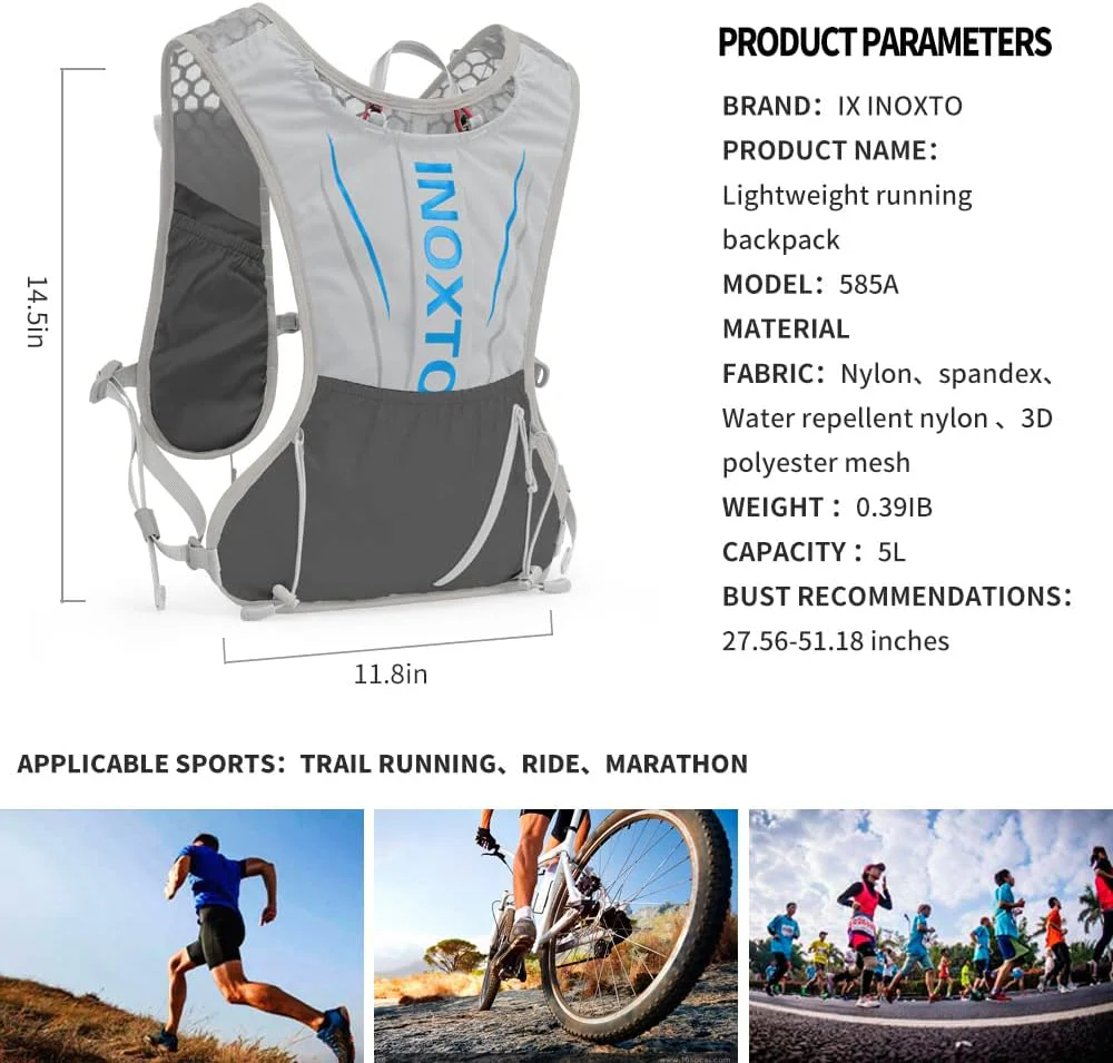 INOXTO Running Hydration Vest for Men Women - Image 27