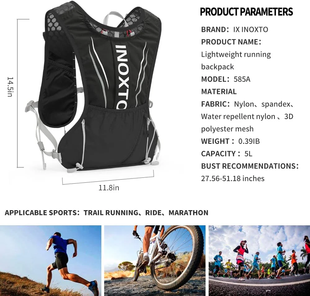 INOXTO Running Hydration Vest for Men Women - Image 6