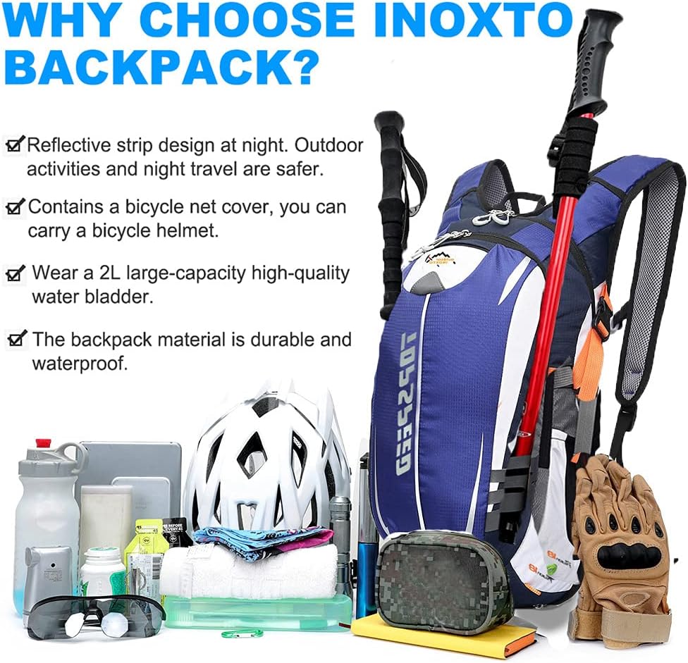 INOXTO Topspeed 18 Hydration Backpack for Outdoor Trail Marathon Race Cycling Camping - Image 11