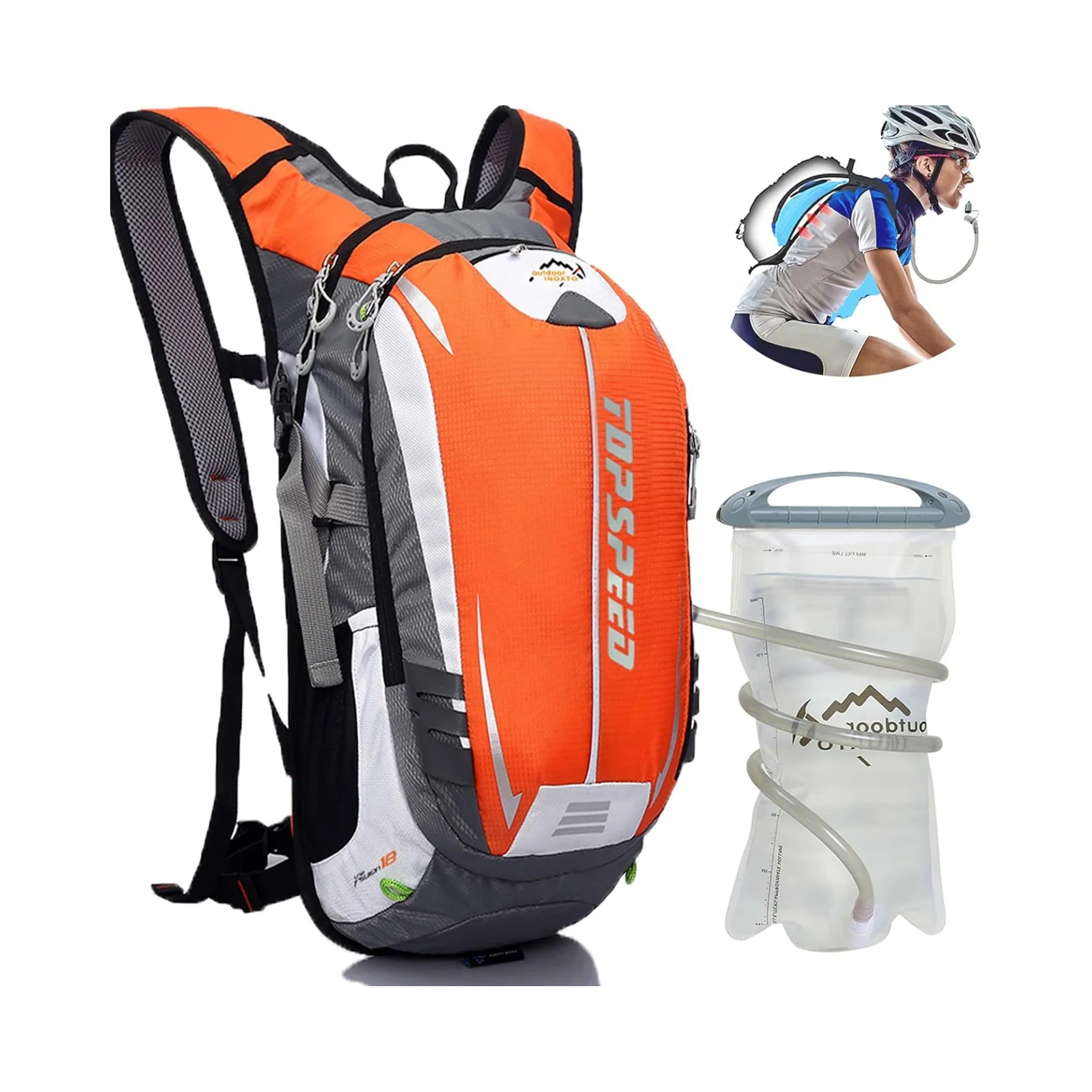 INOXTO Topspeed 18 Hydration Backpack for Outdoor Trail Marathon Race Cycling Camping - Image 19