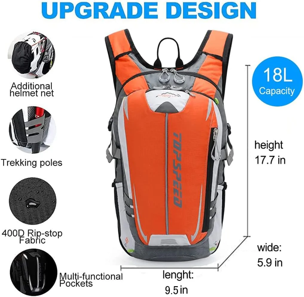 INOXTO Topspeed 18 Hydration Backpack for Outdoor Trail Marathon Race Cycling Camping - Image 20
