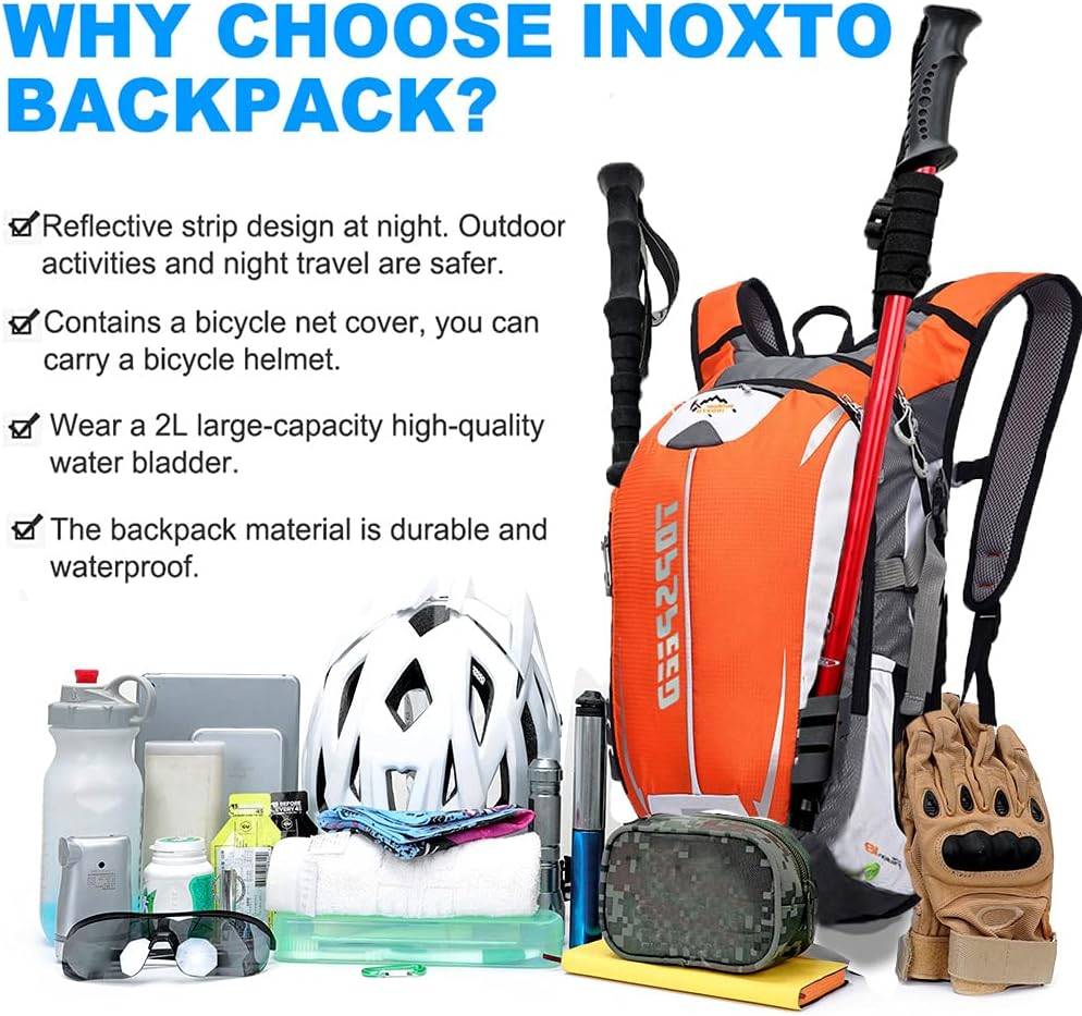 INOXTO Topspeed 18 Hydration Backpack for Outdoor Trail Marathon Race Cycling Camping - Image 22