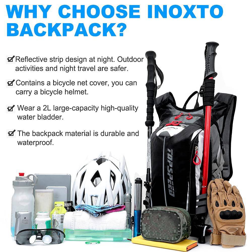 INOXTO Topspeed 18 Hydration Backpack for Outdoor Trail Marathon Race Cycling Camping - Image 5