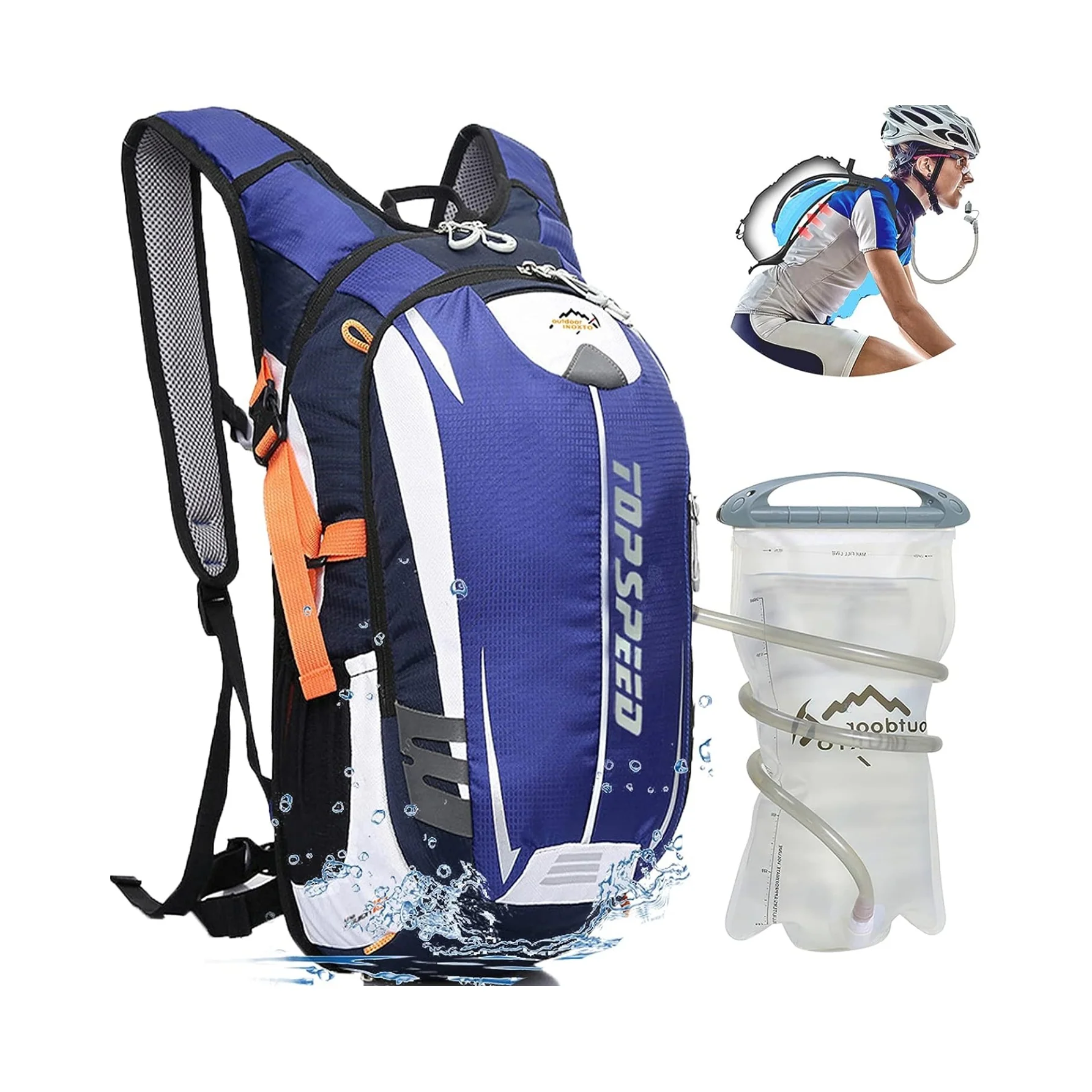 INOXTO Topspeed 18 Hydration Backpack for Outdoor Trail Marathon Race Cycling Camping - Image 8