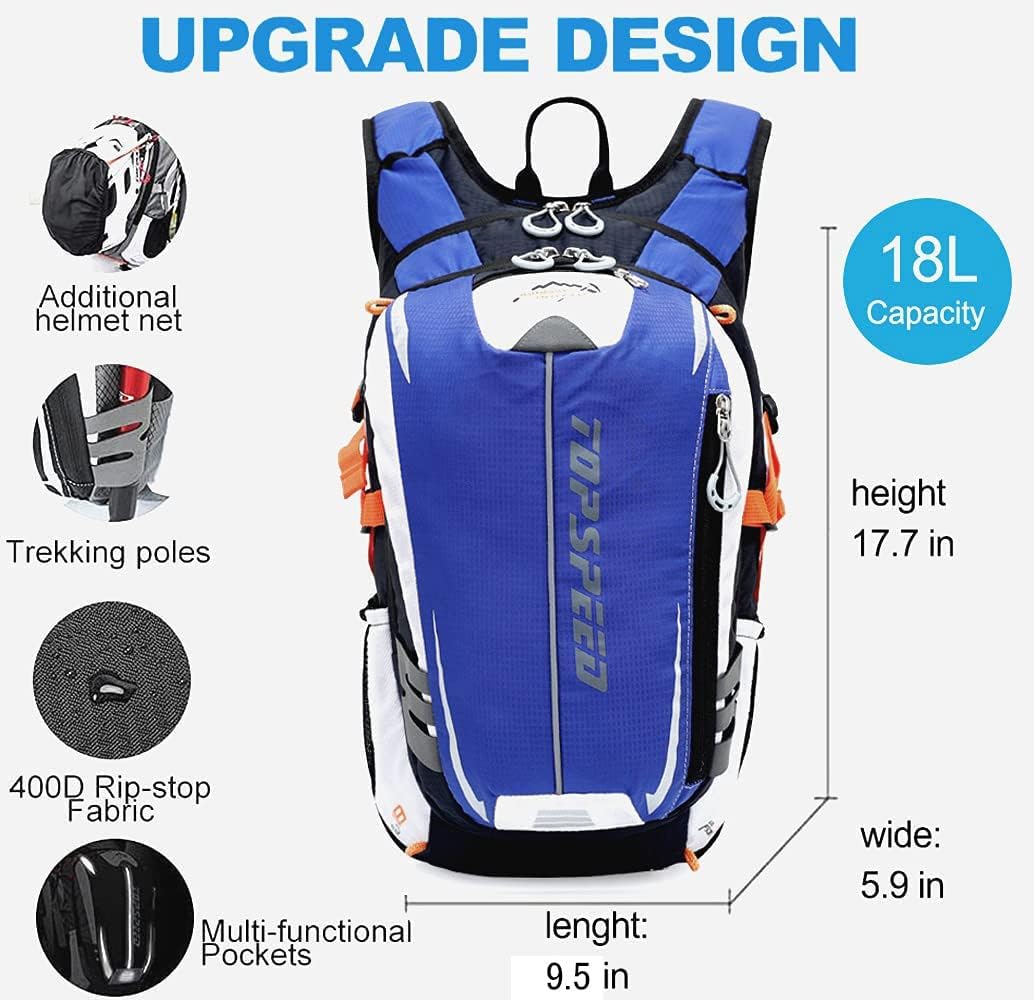 INOXTO Topspeed 18 Hydration Backpack for Outdoor Trail Marathon Race Cycling Camping - Image 9