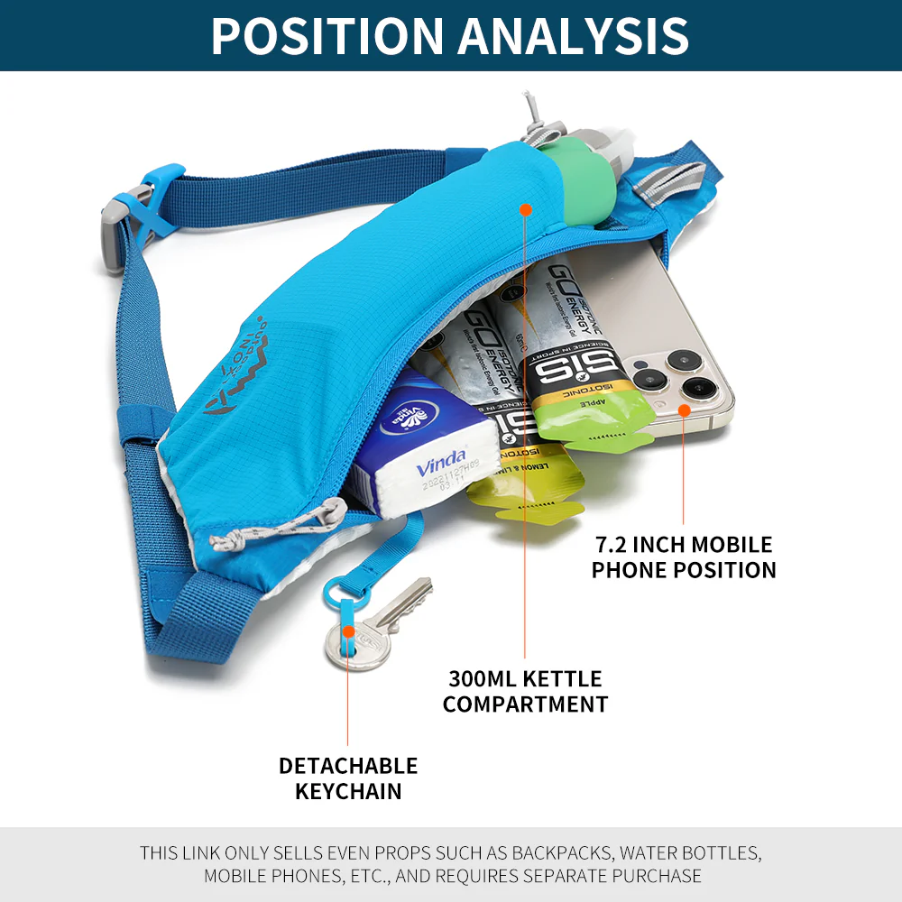 INOXTO Waist Bag 7.2 Inch Sports Phone Bag Waterproof-Unisex - Image 5