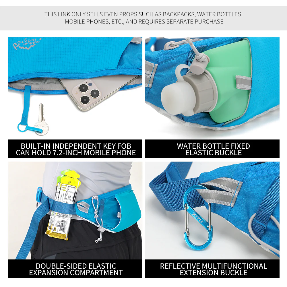 INOXTO Waist Bag 7.2 Inch Sports Phone Bag Waterproof-Unisex - Image 9